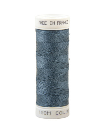 Hilo de coser de poliéster 100m fabricado en Francia - Azul noruego 327