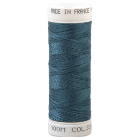 Fil à coudre polyester 100m made in France - bleu pacific 333
