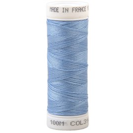 Fil à coudre polyester 100m made in France - bleu nattier 314