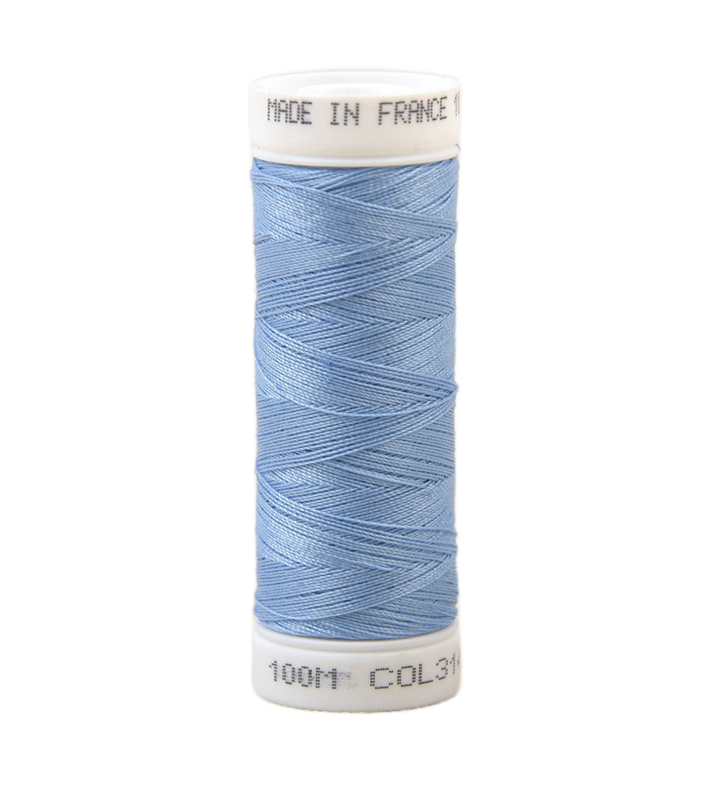 Fil à coudre polyester 100m made in France - bleu nattier 314