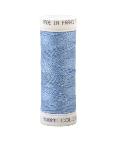 Hilo de coser de poliéster 100m fabricado en Francia - azul nattier 314