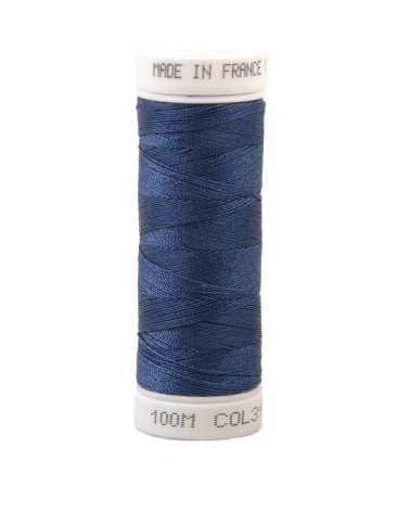 Fil à coudre polyester 100m made in France - bleu bugatti 317
