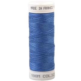 Fil à coudre polyester 100m made in France - bleu gitane 325