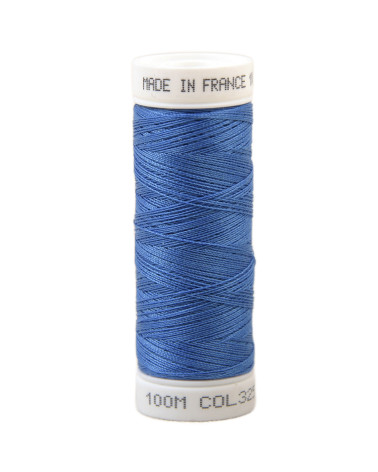 Fil à coudre polyester 100m made in France - bleu gitane 325