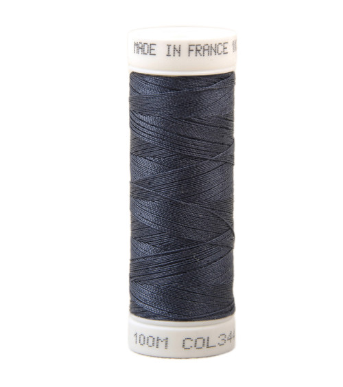 Fil à coudre polyester 100m made in France - bleu cosmique 344