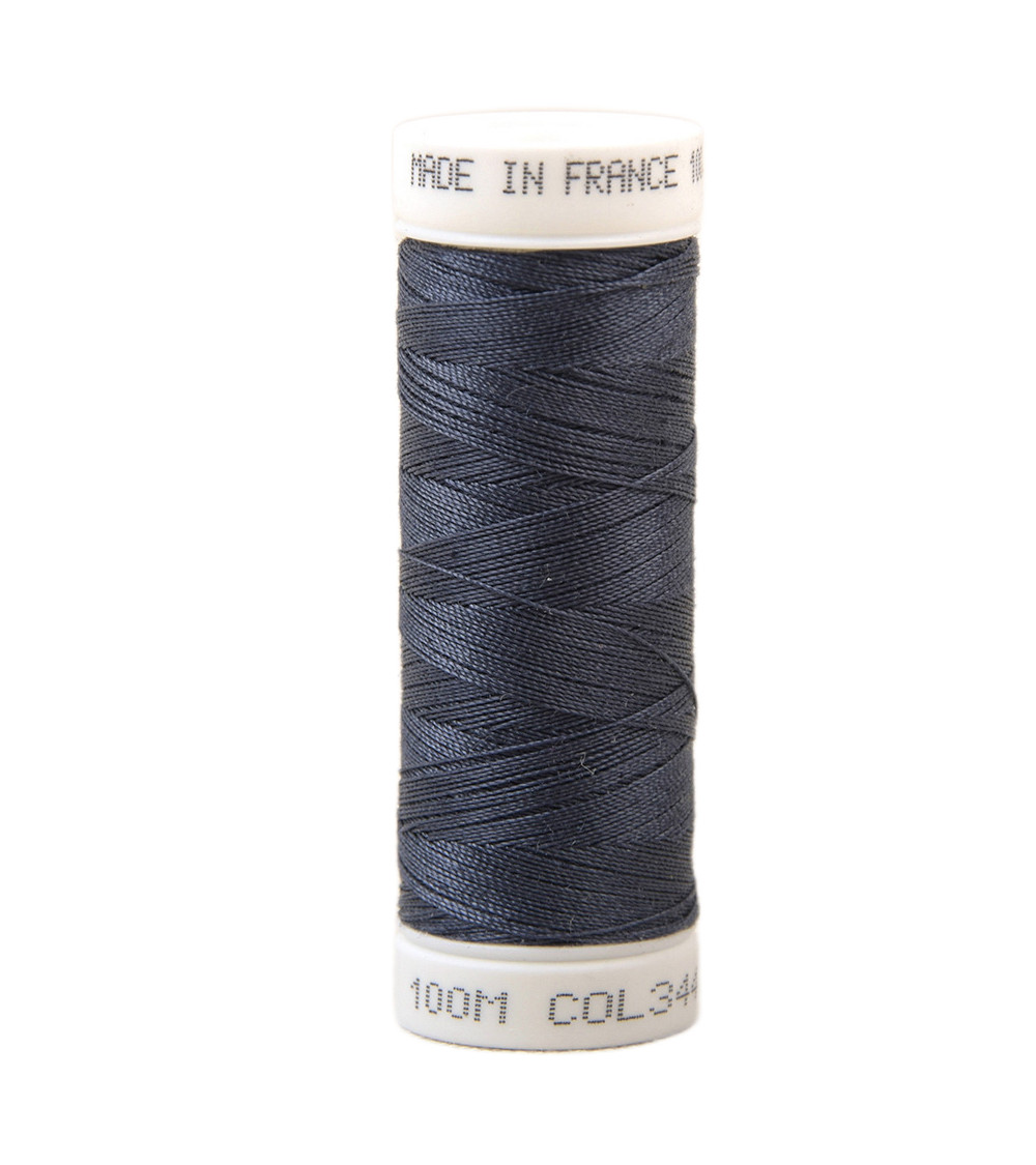 Fil à coudre polyester 100m made in France - bleu cosmique 344