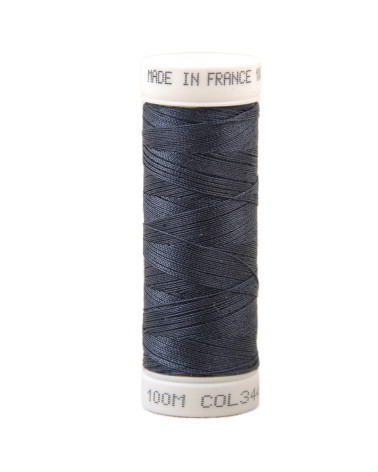 Polyester-Nähgarn 100 m, hergestellt in Frankreich – Kosmisches Blau 344