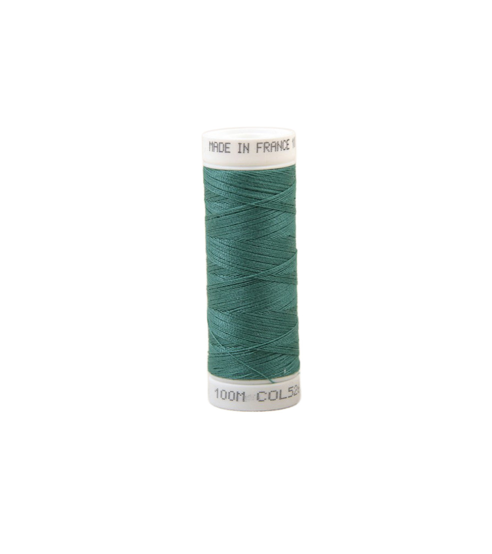 Hilo de coser de poliéster 100m fabricado en Francia - verde imperio 526