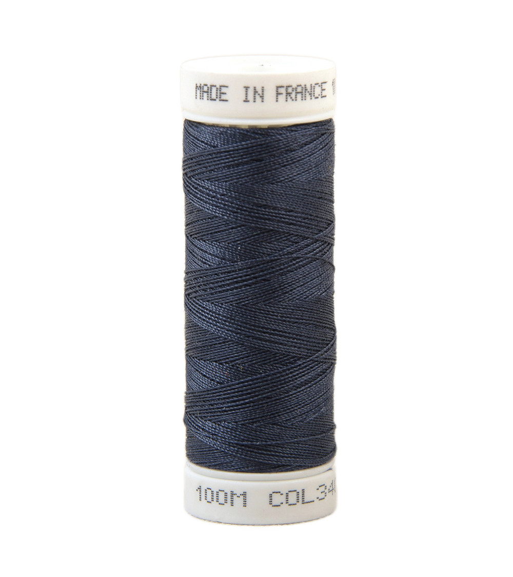 Polyester-Nähgarn 100 m, hergestellt in Frankreich – Moussaillo-Blau 340