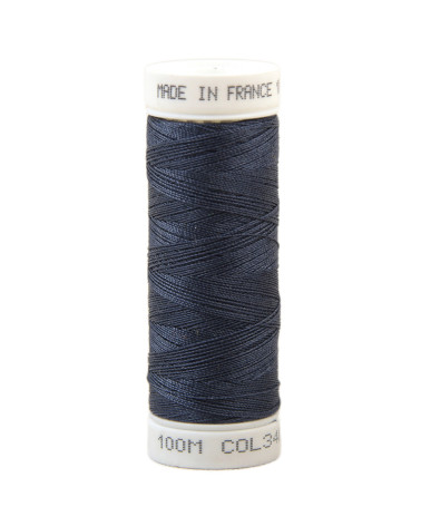 Polyester-Nähgarn 100 m, hergestellt in Frankreich – Moussaillo-Blau 340