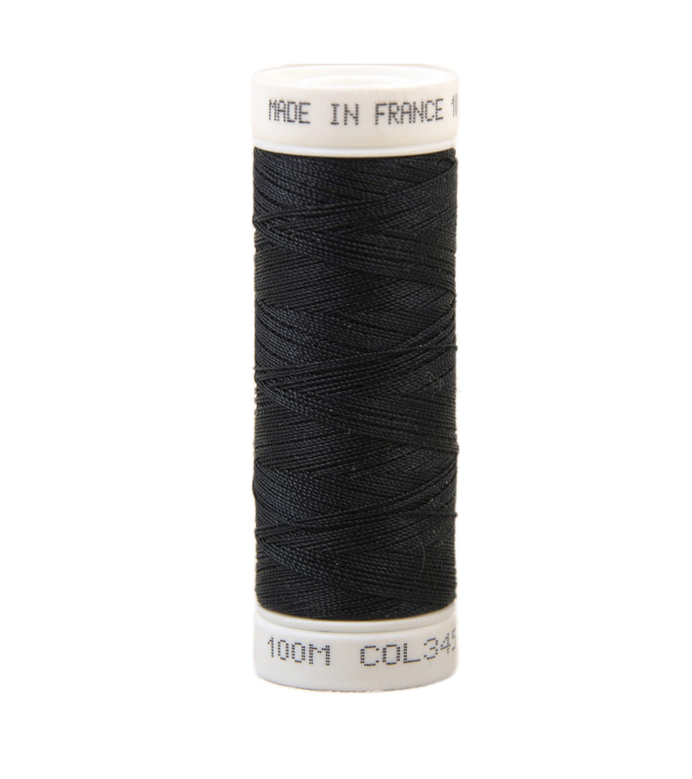Fil à coudre polyester 100m made in France - bleu marine 345