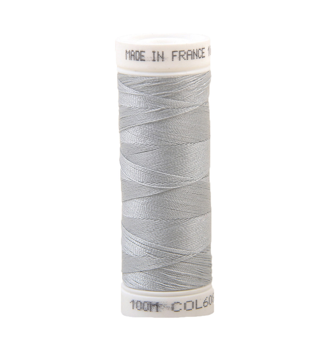 Polyester sewing thread 100m made in France - mercury gray 608
