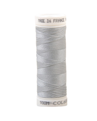 Hilo de coser de poliéster 100m fabricado en Francia - gris mercurio 608