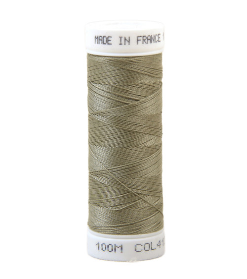 Fil à coudre polyester 100m made in France - marron gris corde 413