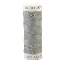 Fil à coudre polyester 100m made in France - gris pluis 613