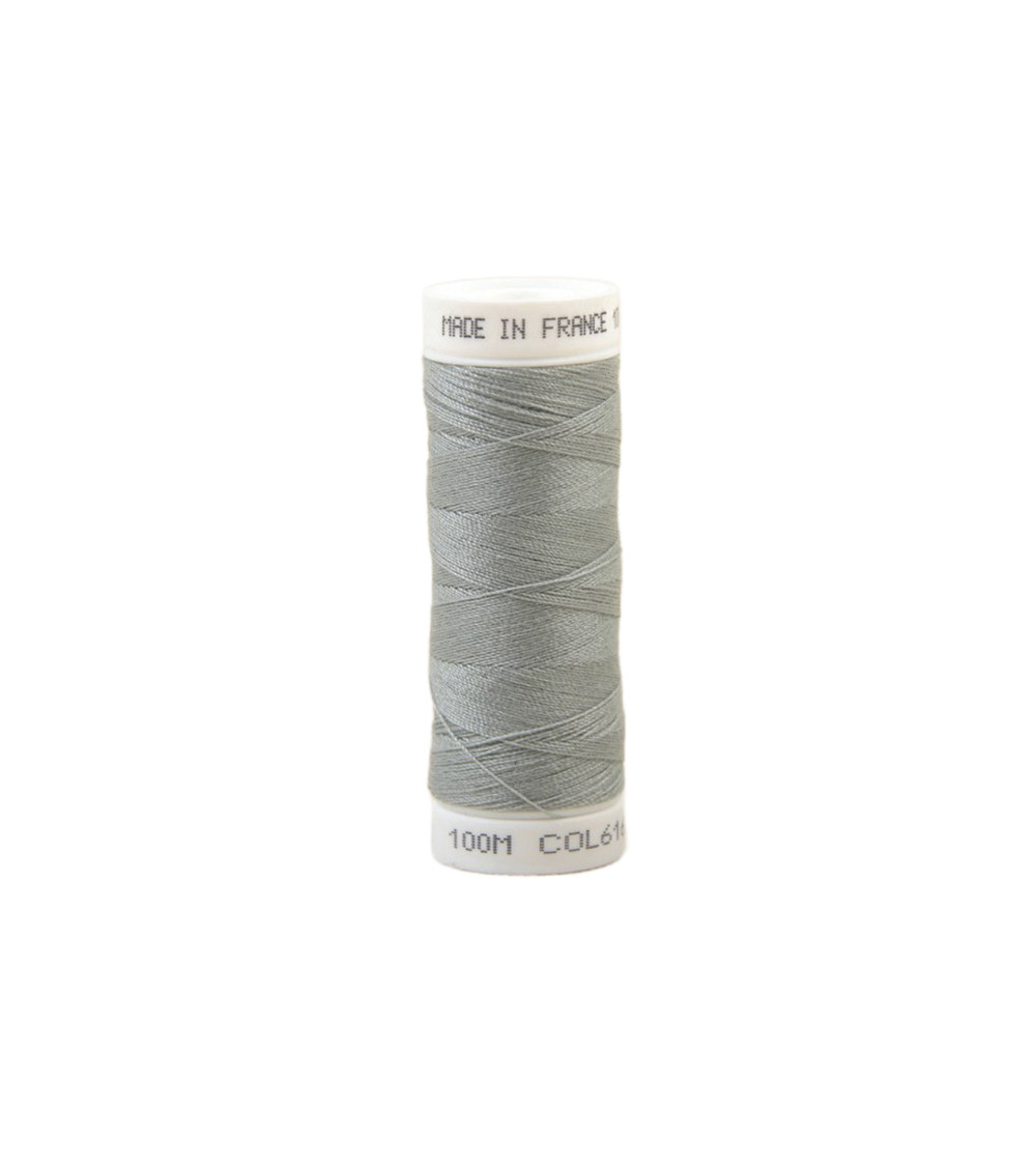 Fil à coudre polyester 100m made in France - gris pluis 613