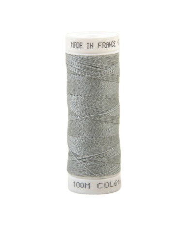 Fil à coudre polyester 100m made in France - gris pluis 613