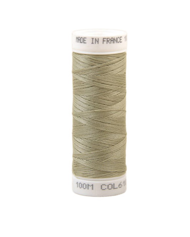 Hilo de coser de poliéster 100m fabricado en Francia - gris tórtola 610