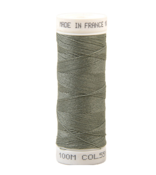 Fil à coudre polyester 100m made in France - gris humus 551