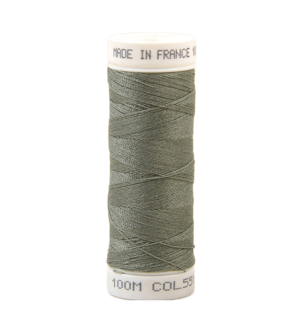 Fil à coudre polyester 100m made in France - gris humus 551
