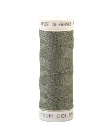 Hilo de coser de poliéster 100m fabricado en Francia - gris humus 551