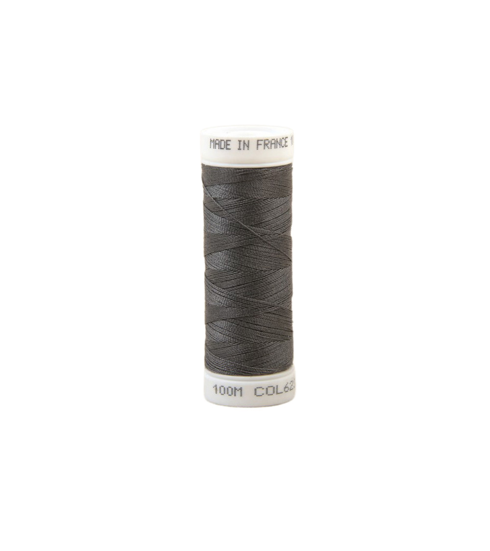 Fil à coudre polyester 100m made in France - gris limailme 623