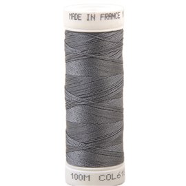 Fil à coudre polyester 100m made in France - gris amiante 618