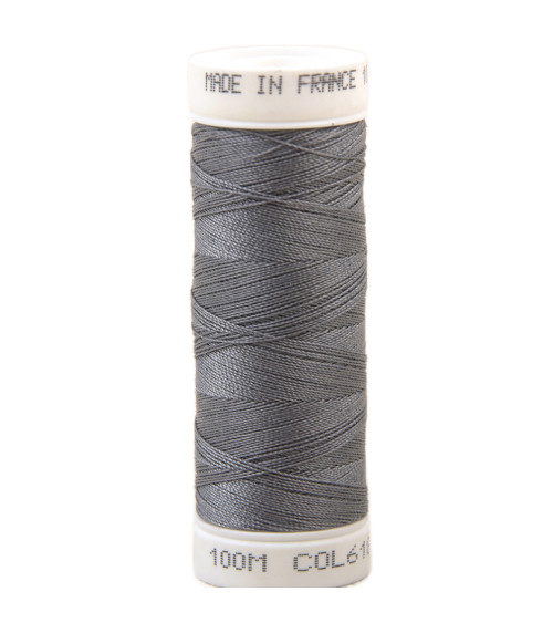 Fil à coudre polyester 100m made in France - gris amiante 618