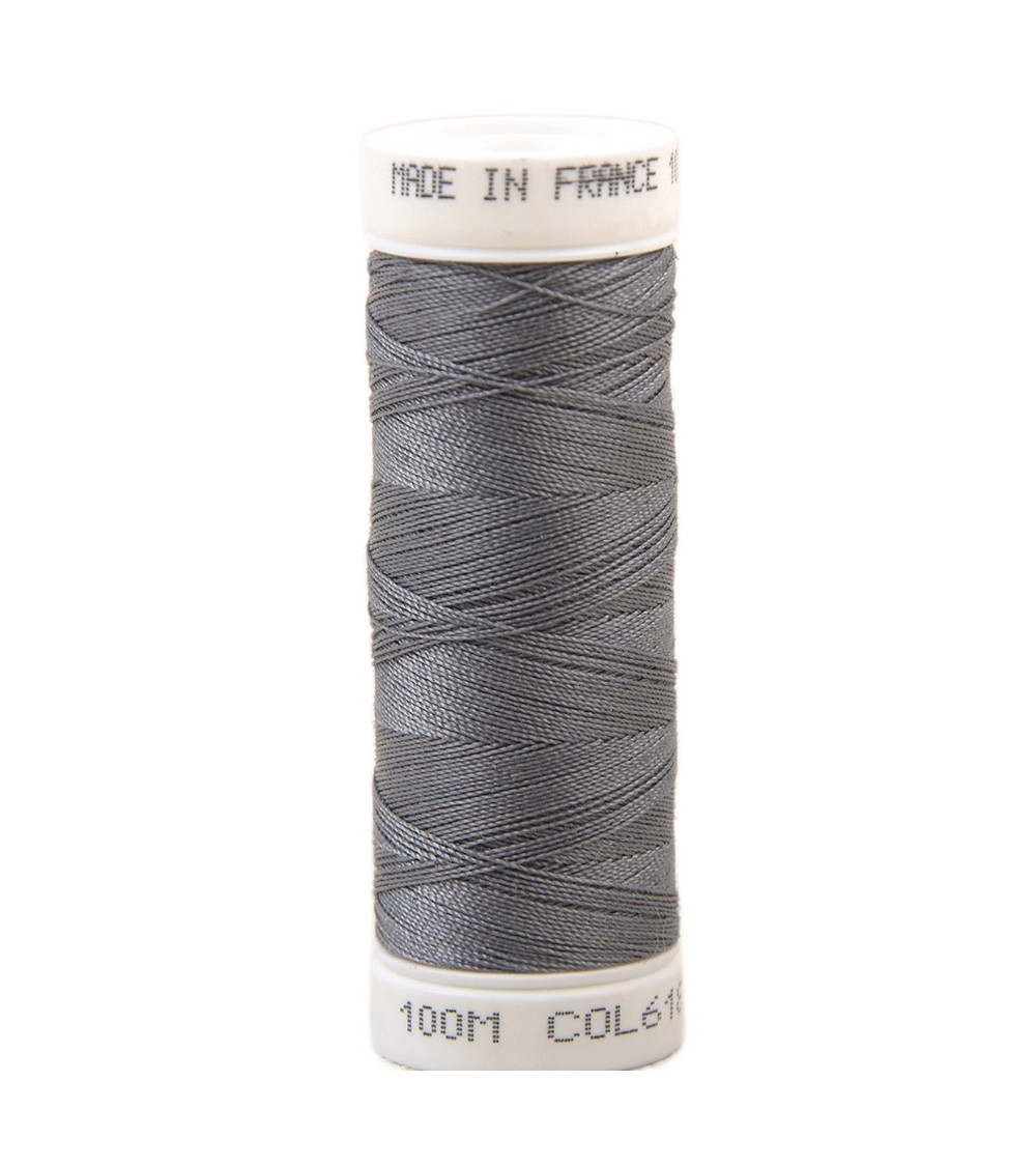 Fil à coudre polyester 100m made in France - gris amiante 618