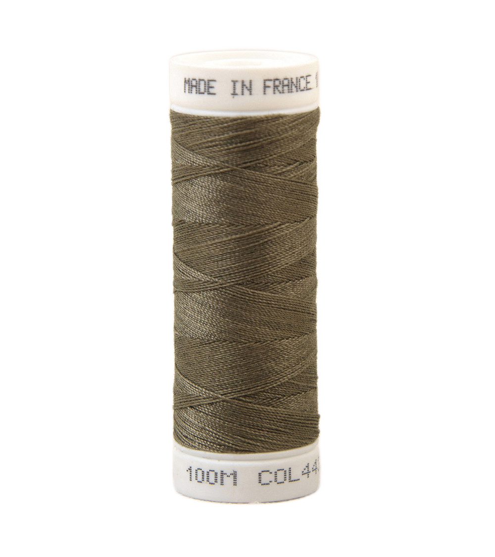 Hilo de coser de poliéster 100m fabricado en Francia - marrón turba 443