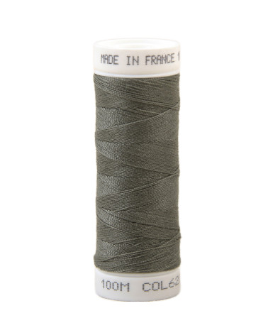 Hilo de coser de poliéster 100m fabricado en Francia - gris avestruz 614