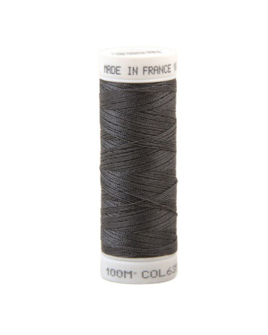 Fil à coudre polyester 100m made in France - gris acier 635