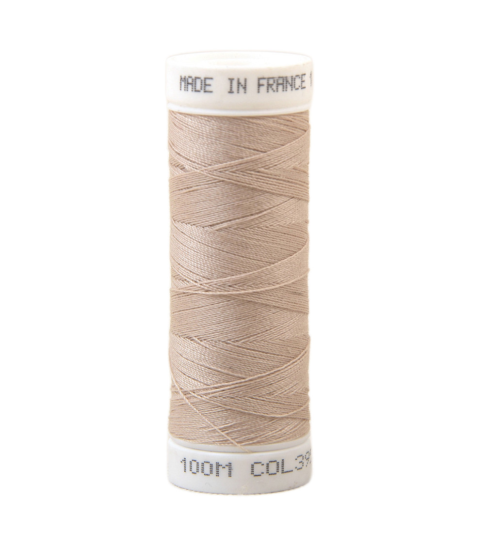 Fil à coudre polyester 100m made in France - beige dune 395
