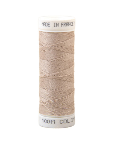 Fil à coudre polyester 100m made in France - beige dune 395