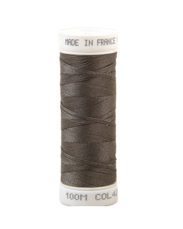 Filo da cucito in poliestere 100 m prodotto in Francia - grigio lama 421
