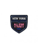 Ecusson thermocollant Equipe New York Denim foncé 4,5cm x 5,5cm