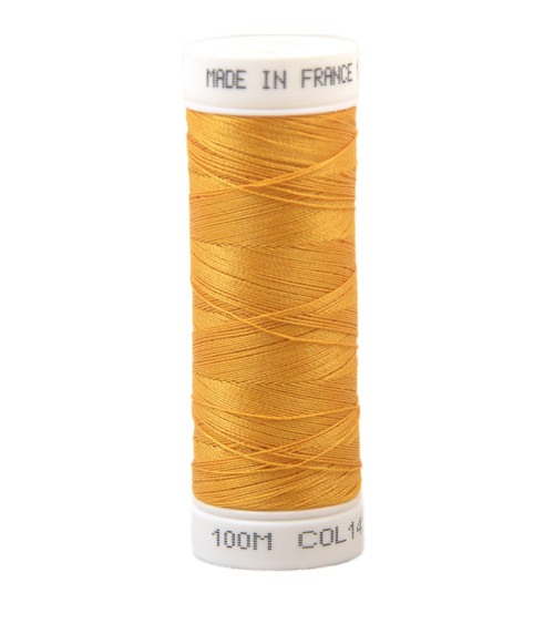 Polyester sewing thread 100m made in France - gold 145