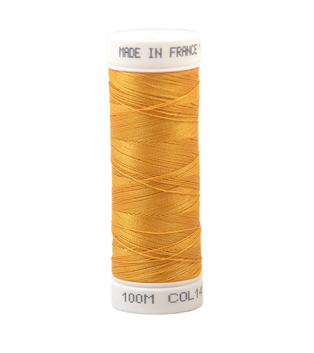 Polyester sewing thread 100m made in France - gold 145
