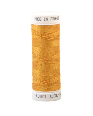 Polyester sewing thread 100m made in France - gold 145
