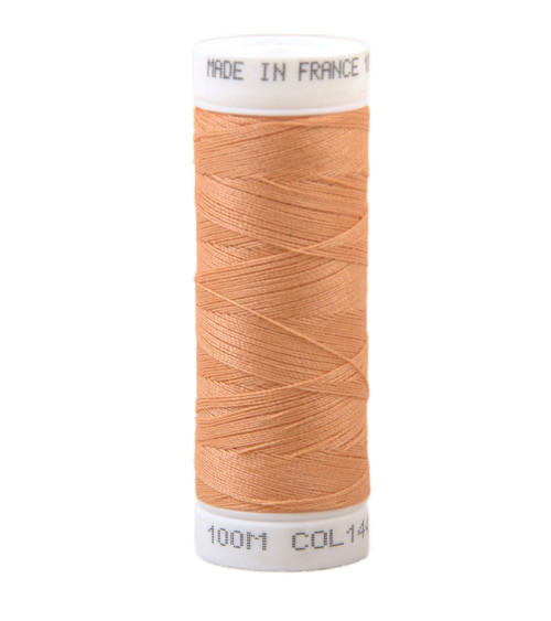 Polyester sewing thread 100m made in France - cobelie orange 144