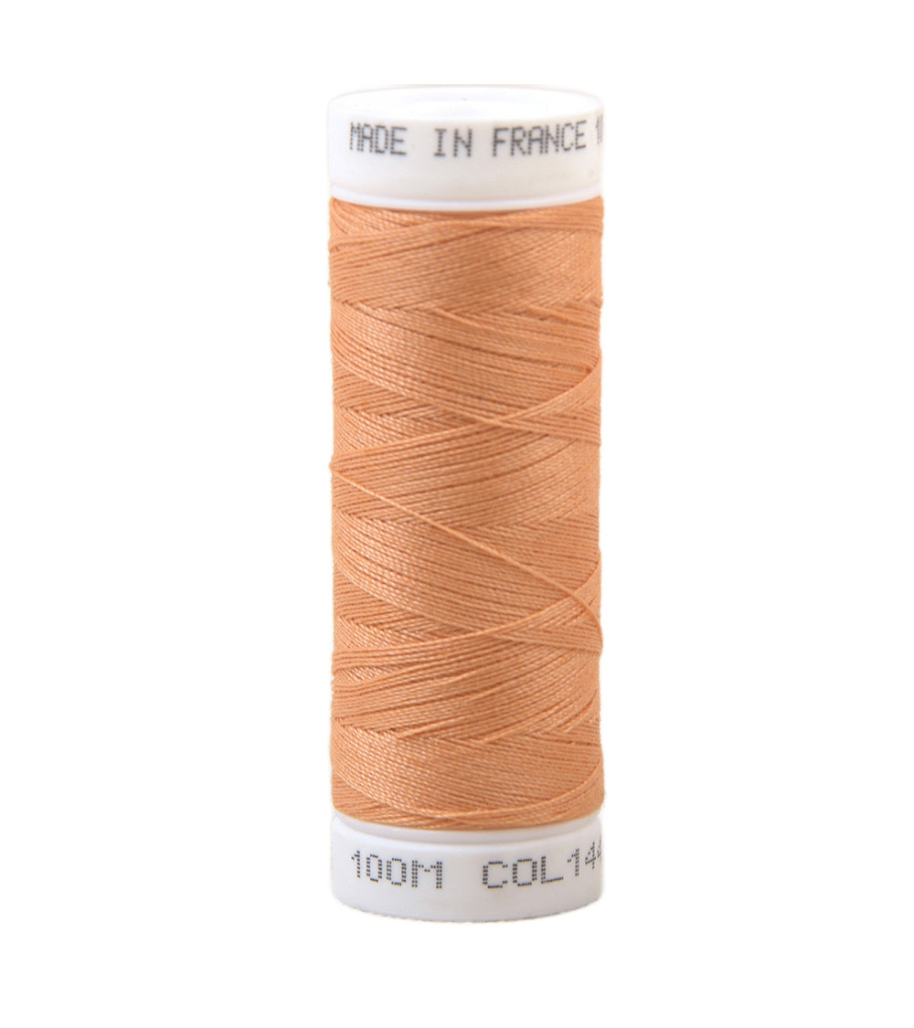 Polyester sewing thread 100m made in France - cobelie orange 144