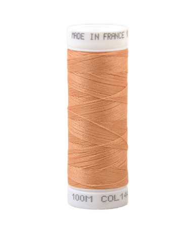Polyester sewing thread 100m made in France - cobelie orange 144
