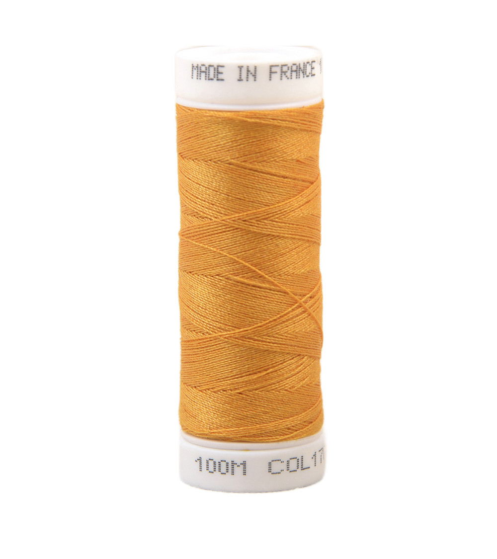 Polyester sewing thread 100m made in France - tangerine 170
