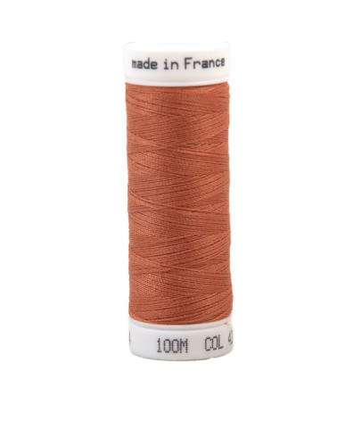 Fil à coudre polyester 100m made in France - rouge brique 424