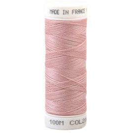 Fil à coudre polyester 100m made in France - rose minois 204