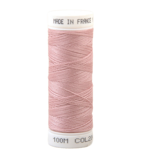 Fil à coudre polyester 100m made in France - rose minois 204