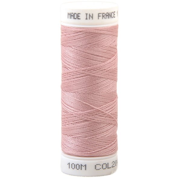 Fil à coudre polyester 100m made in France - rose minois 204