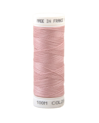 Polyester-Nähgarn 100 m, hergestellt in Frankreich – rosa Minois 204
