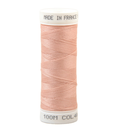 Fil à coudre polyester 100m made in France - rose fard 406