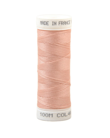 Fil à coudre polyester 100m made in France - rose fard 406